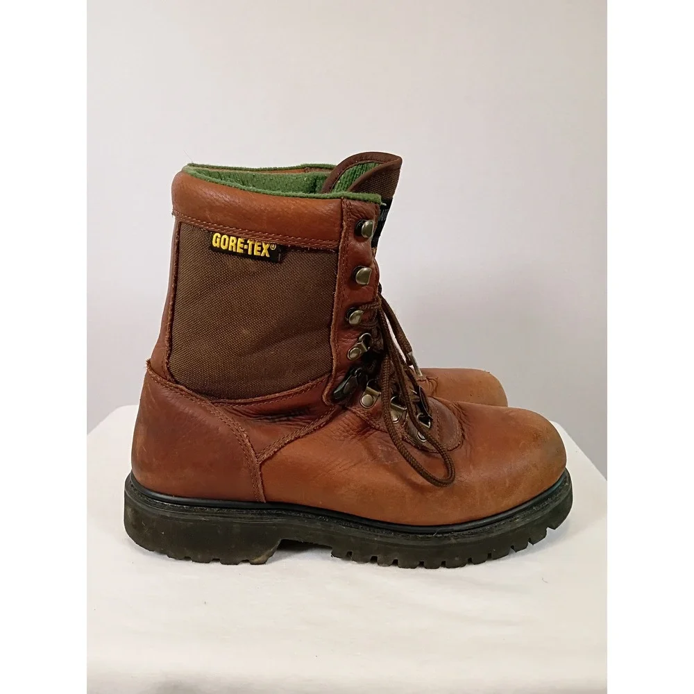 Rugged Gorpcore Wolverine Mens 9.5M Brown Leather GORE-TEX Thinsulate Work Boots